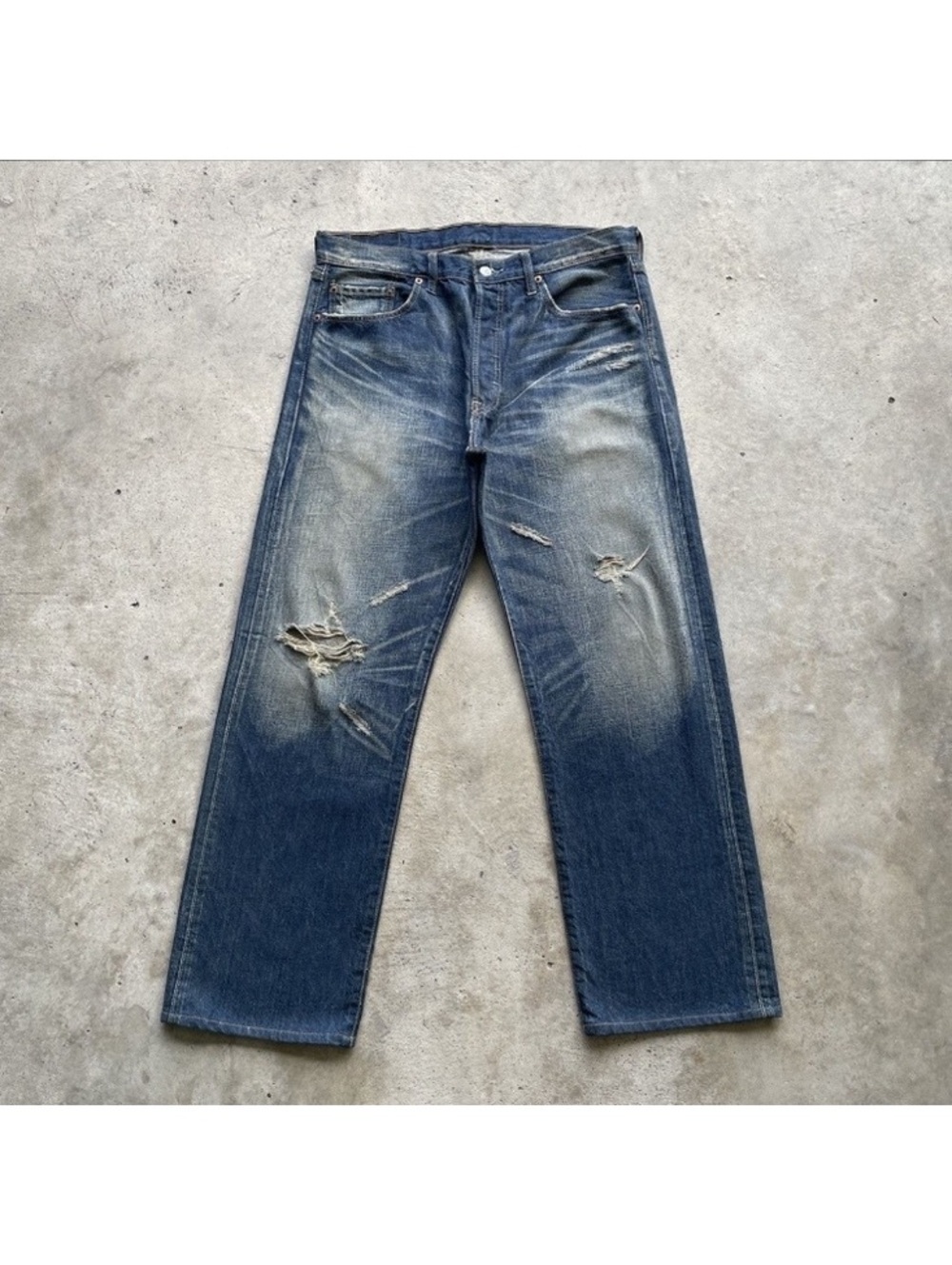 Vintage Levi’s 501 STAY TRUE Japan Distressed Jeans W34 L32